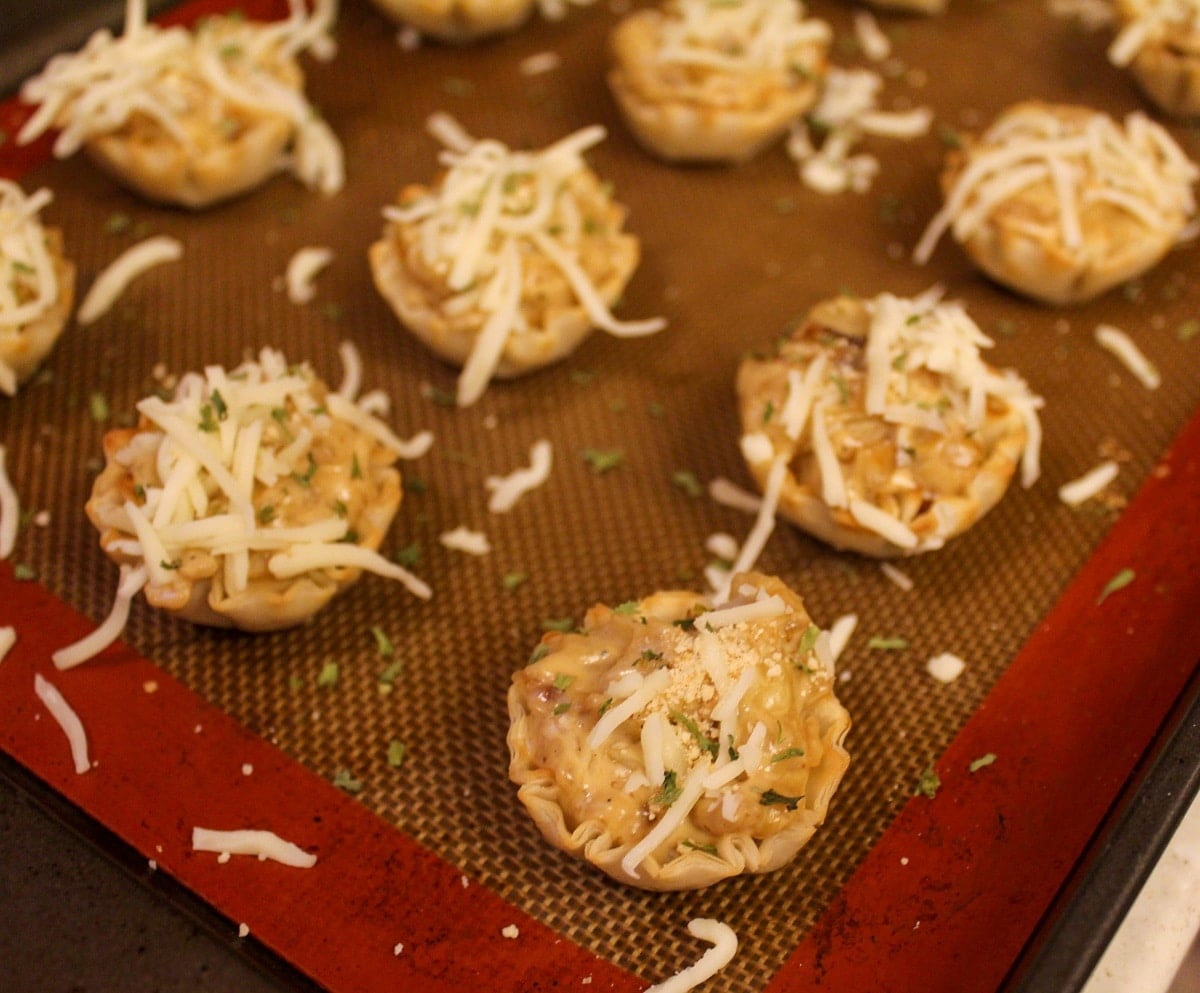 uncooked onion tarts