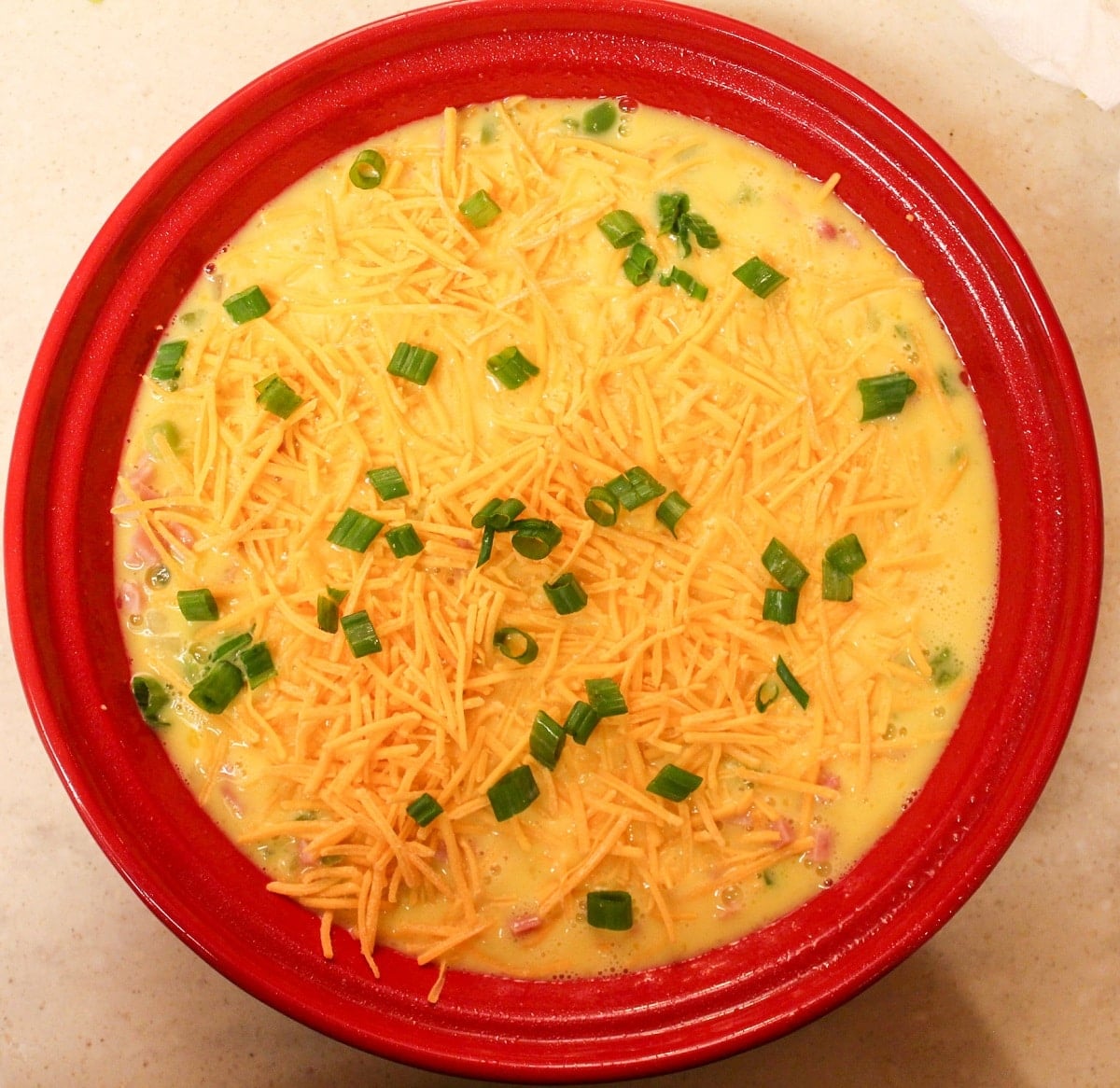 baked denver omelette prep photo