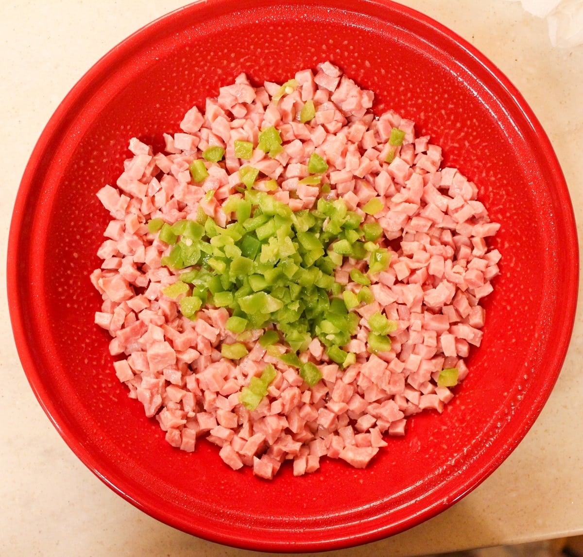 baked denver omelette prep photo