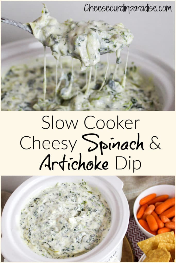 spinach and artichoke dip on a spoon