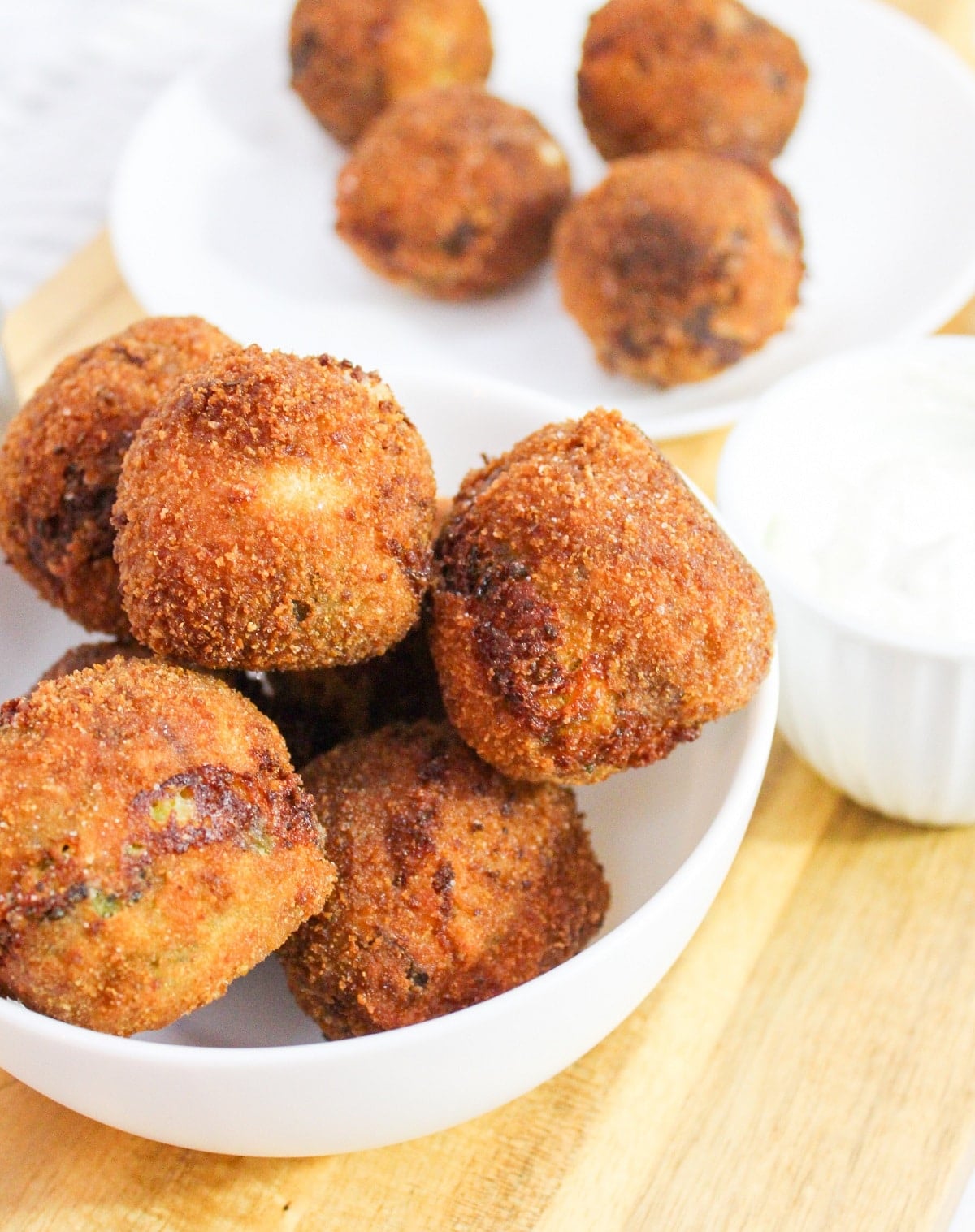broccoli cheddar bites in a bowl