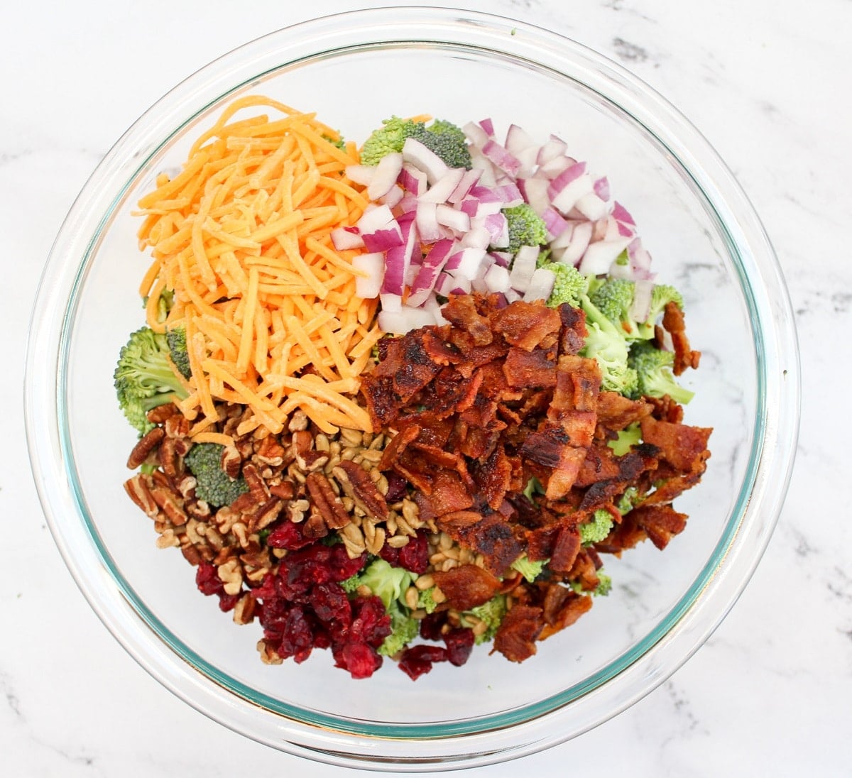 unmixed ingredients in a bowl