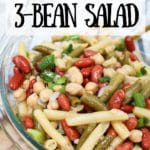 classic 3-bean salad in a small bowl