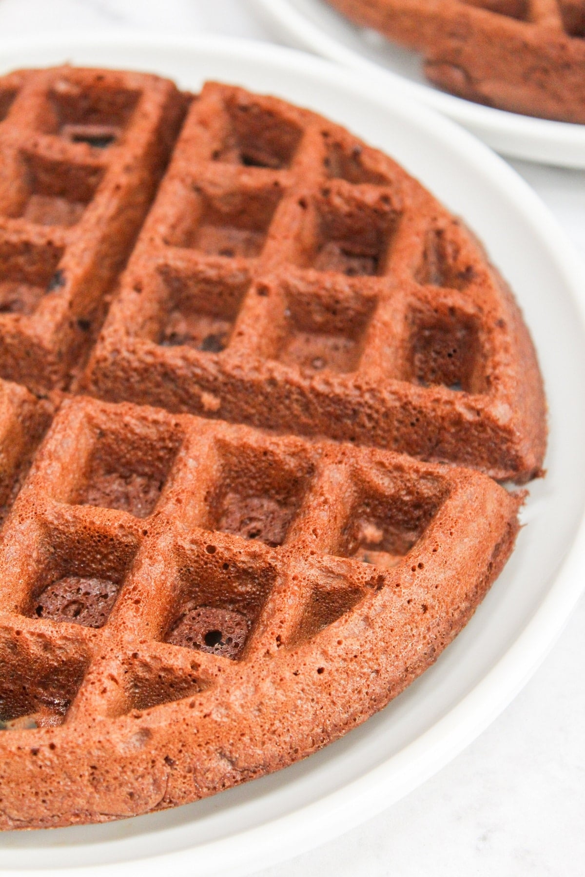 plain brownie waffle
