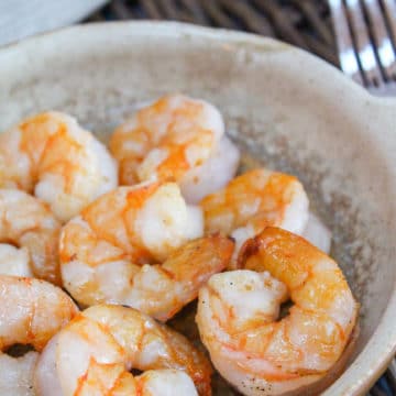 cooked shrimp in a bowl