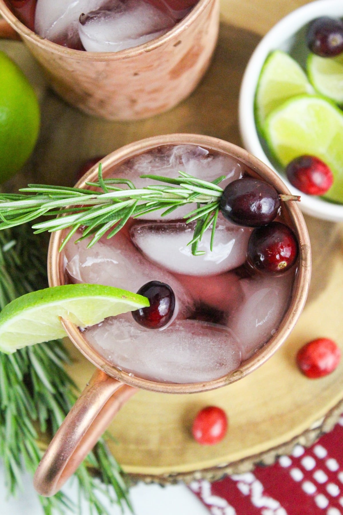 cranberry moscow mule overhead