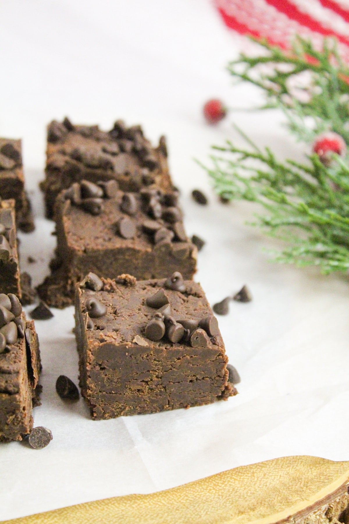 slow cooker fudge on a white plate