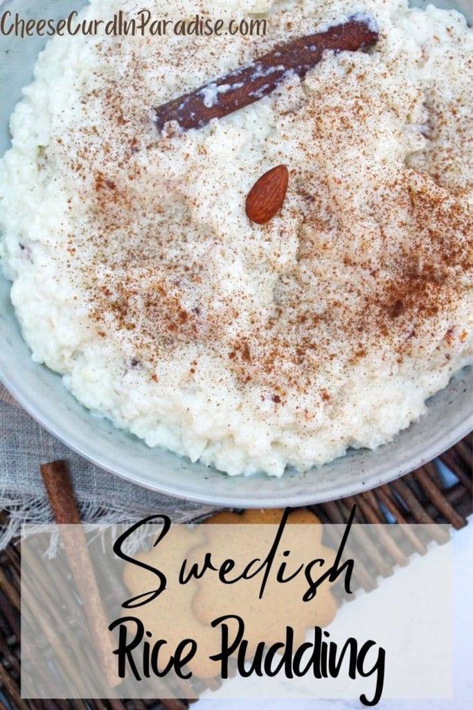 swedish rice pudding in a bowl